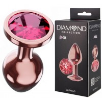 Анальная пробка Diamond Ruby Shine S розовое золото