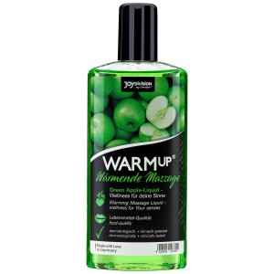 Разогревающее массажное масло со вкусом зеленого яблока WARMup 150 мл (иной угол)