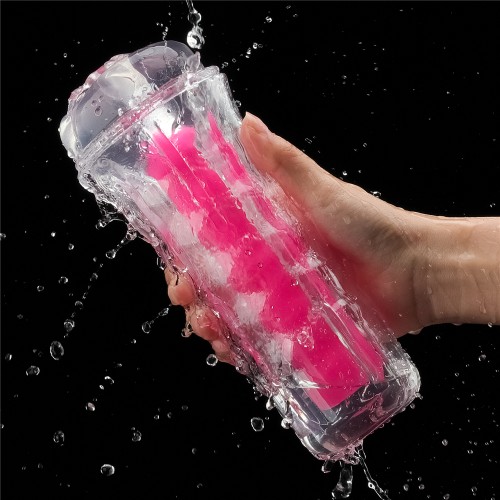 Прозрачный мастурбатор светящийся в темноте Lumino Play Pink Glow Masturbator