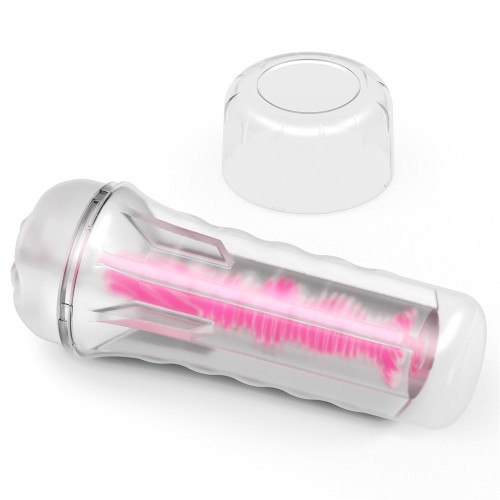 Прозрачный мастурбатор светящийся в темноте Lumino Play Pink Glow Masturbator