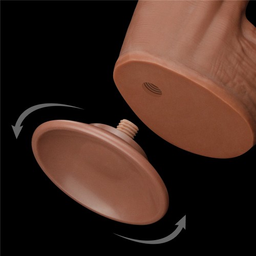 Реалистичный фаллоимитатор-мулат на присоске Lovetoy Sliding-Skin Dual Layer Dong 31 см