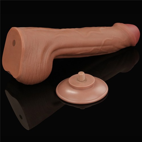Реалистичный фаллоимитатор-мулат на присоске Lovetoy Sliding-Skin Dual Layer Dong 29 см
