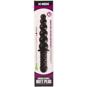 Двухсторонний фаллос с рукоятью X-Men Sword Handle Butt Plug 35 см (иной угол)