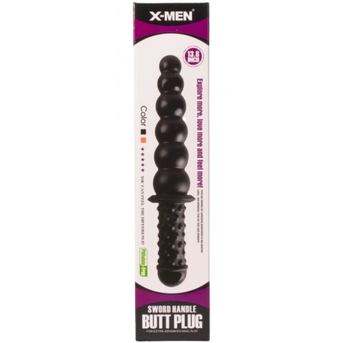 Двухсторонний фаллос с рукоятью X-Men Sword Handle Butt Plug 35 см