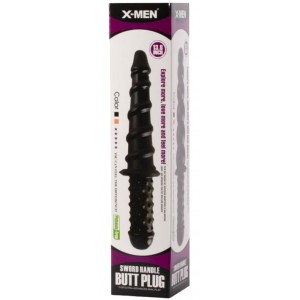 Двухсторонний фаллос с рельефным рисунком X-Men Sword Handle 35 см (иной угол)