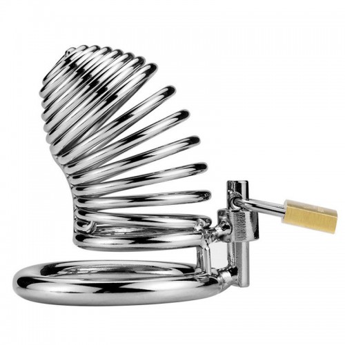 Мужской стальной пояс верности со сменными кольцами