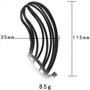 Черный стальной пояс верности мужской диаметр запорного кольца 3,5 см  (иной угол)