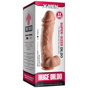 Рельефный фаллоимитатор X-Men Huge Dildo 28 см (иной угол)