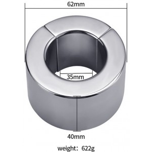 Эрекционное кольцо из стали на магнитах с шириной 4 см (иной угол)