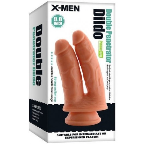 Двойной фаллоимитатор X-Men Double Penetrator Dildo 