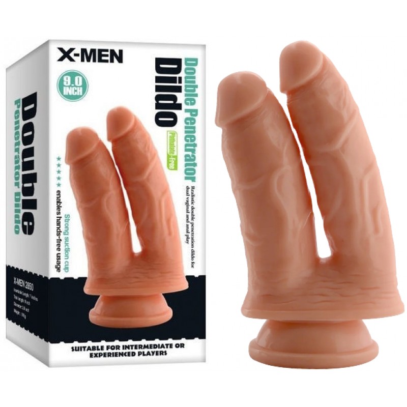 Двойной фаллоимитатор X-Men Double Penetrator Dildo 