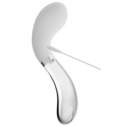 Двусторонний стеклянный вибратор Liaison Curve Led 21 см