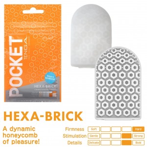 Карманный мастурбатор Tenga Pocket Hexa-Brick (иной угол)