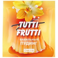 Съедобный лубрикант со вкусом ванильный пудинг Tutti-Frutti OraLove 4 мл, пробник