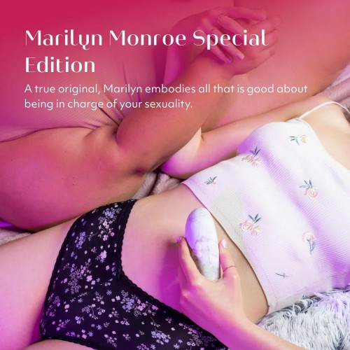 Бесконтактный стимулятор клитора Womanizer Marilyn Monroe White Marble​