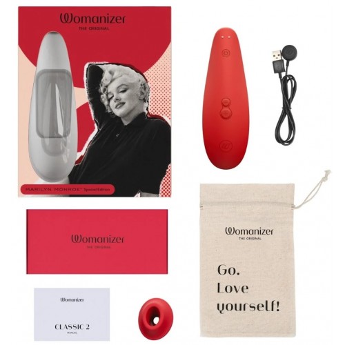 Бесконтактный стимулятор клитора Womanizer Marilyn Monroe Vivid Red