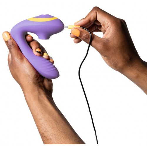 Вибратор с вакуумно-волновым стимулятором клитора Romp Reverb сиреневый