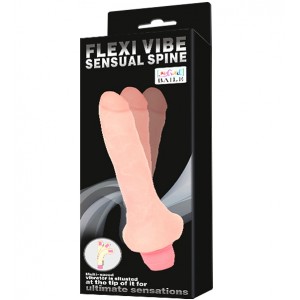 Гнущийся фаллоимитатор с хребтом 19 см (иной угол)