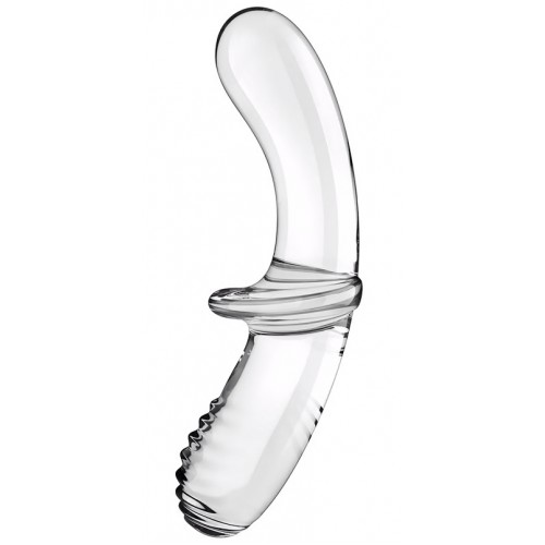 Двусторонний фаллос из стекла Satisfyer Double Crystal прозрачный 20 см