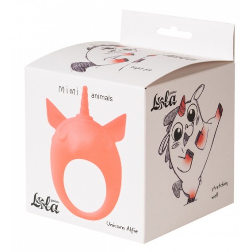 Эрекционное виброкольцо Mimi Animals Unicorn Alfie Orange