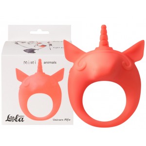 Эрекционное виброкольцо Mimi Animals Unicorn Alfie Orange