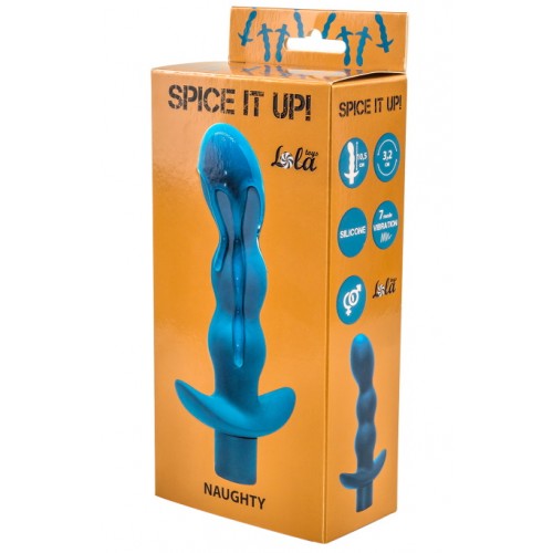 Анальный стимулятор с вибрацией Spice It Up Naughty Aquamarine