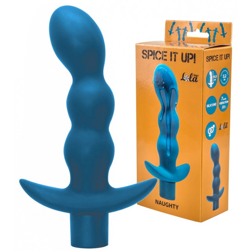 Анальный стимулятор с вибрацией Spice It Up Naughty Aquamarine