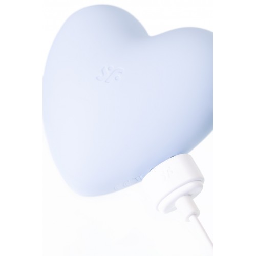 Голубой вакуумно-волновой стимулятор с вибрацией Satisfyer Cutie Heart