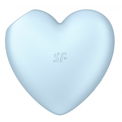 Голубой вакуумно-волновой стимулятор с вибрацией Satisfyer Cutie Heart