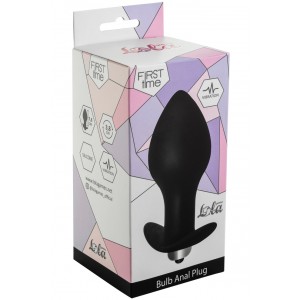 Анальная пробка с вибрацией Bulb Anal Plug черная (иной угол)