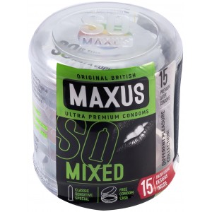 Презервативы Maxus №15 Mixed микс в пластиковом кейсе