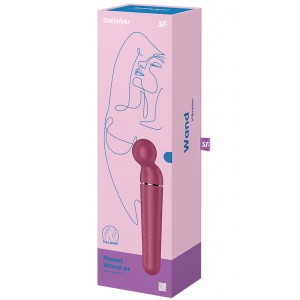 Перезаряжаемый вибромассажер с плавающей головкой Satisfyer Planet Wand-er Rose (иной угол)