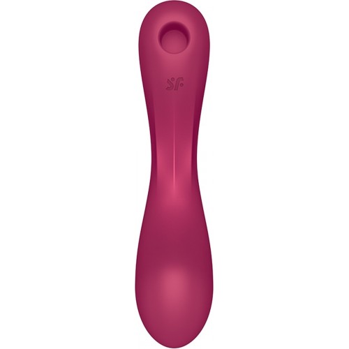 Вакуумный стимулятор клитора с вибрирующей ручкой Satisfyer Curvy Trinity 1 розовый