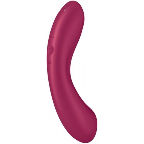 Вакуумный стимулятор клитора с вибрирующей ручкой Satisfyer Curvy Trinity 1 розовый