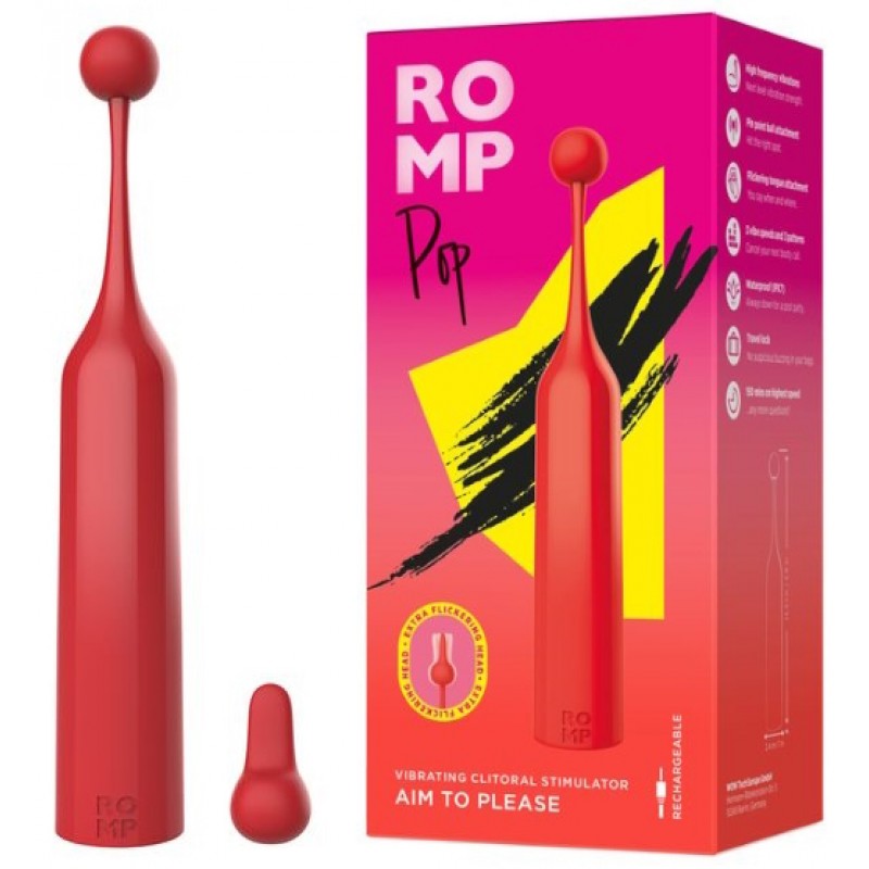 Точечный вибростимулятор Romp Pop красный