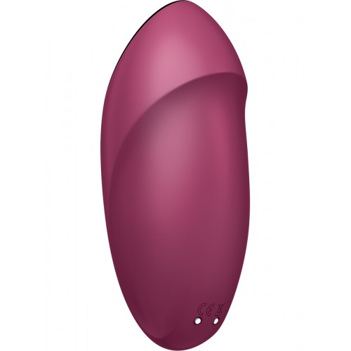Клиторальный вибростимулятор с пульсацией Satisfyer Tap And Climax 1 бордовый