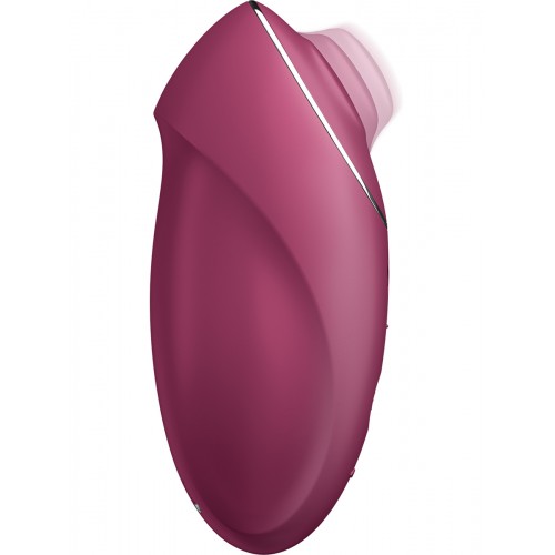 Клиторальный вибростимулятор с пульсацией Satisfyer Tap And Climax 1 бордовый