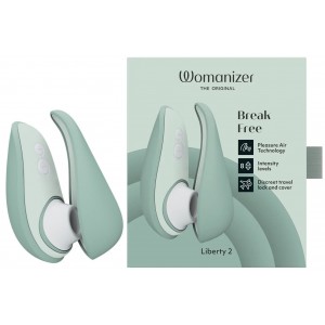 Бесконтактный вакуумно-волновой стимулятор клитора Womanizer Liberty 2 мятный
