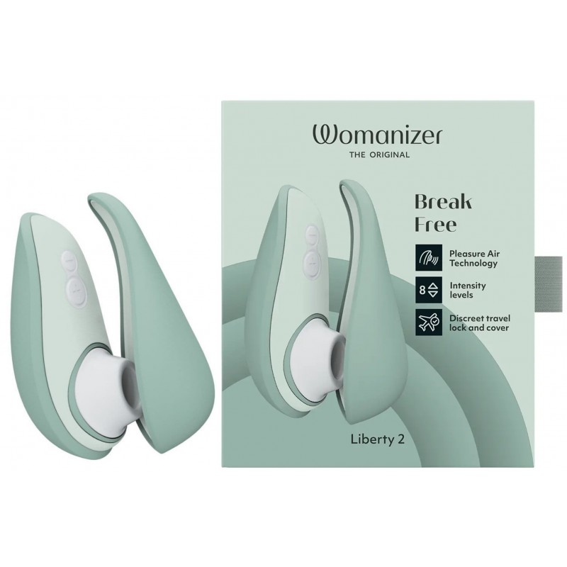 Бесконтактный вакуумно-волновой стимулятор клитора Womanizer Liberty 2 мятный