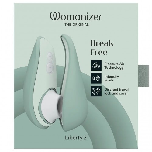 Бесконтактный вакуумно-волновой стимулятор клитора Womanizer Liberty 2 мятный