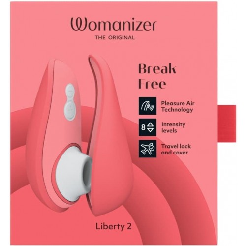 Бесконтактный вакуумно-волновой стимулятор клитора Womanizer Liberty 2 розовый