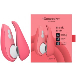 Бесконтактный вакуумно-волновой стимулятор клитора Womanizer Liberty 2 розовый