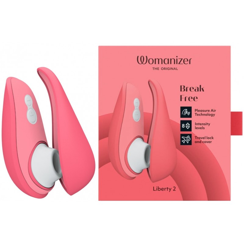 Бесконтактный вакуумно-волновой стимулятор клитора Womanizer Liberty 2 розовый