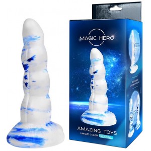 Оригинальный рельефный фаллоимитатор Magic Hero 20 см