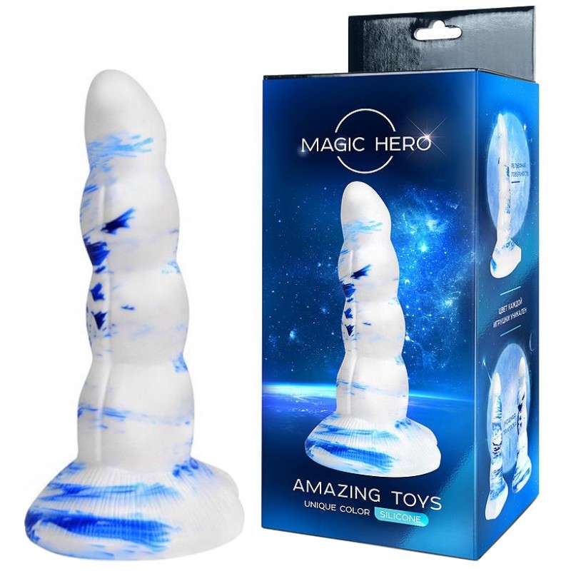 Оригинальный рельефный фаллоимитатор Magic Hero 20 см