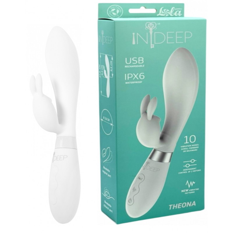 Перезаряжаемый вибратор Ideep PRO Theona белый 