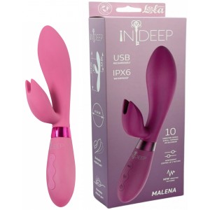 Перезаряжаемый вибратор Ideep PRO Malena фуксия 