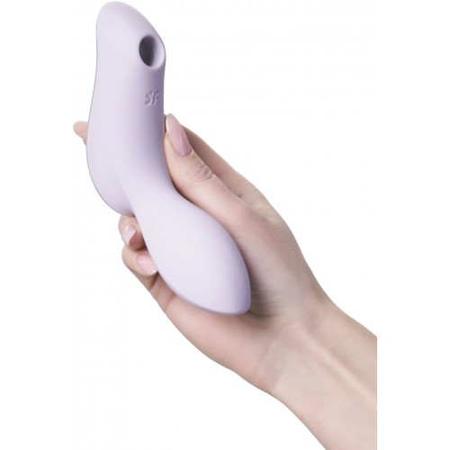 Вакуумный вибростимулятор для клитора и точки G Satisfyer Curvy Trinity 2 сиреневый