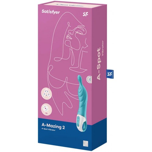Универсальный вибратор с точечным стимулятором Satisfyer A-Mazing 2 бирюзовый