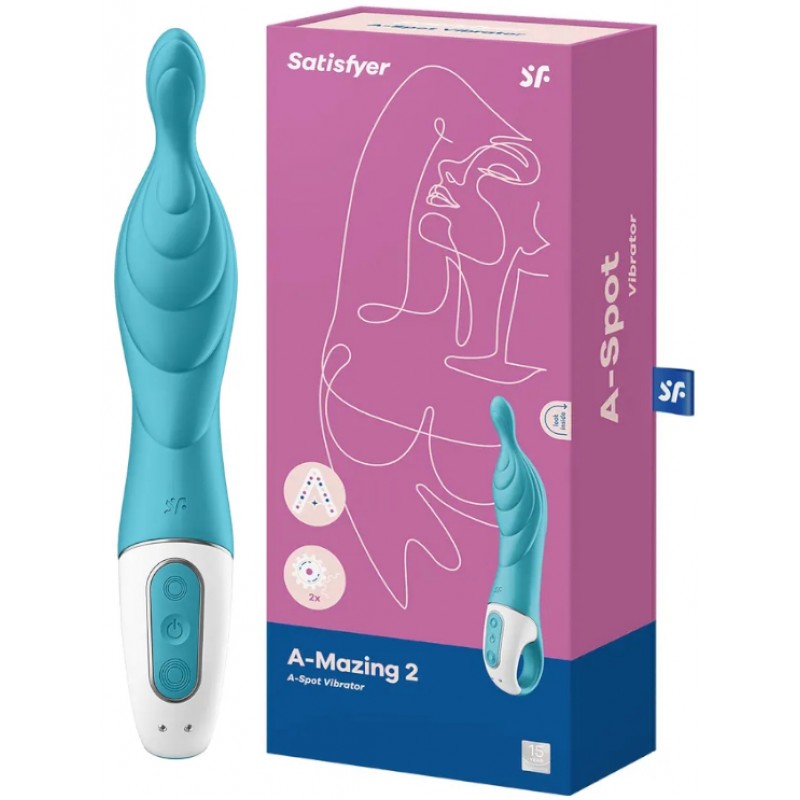 Универсальный вибратор с точечным стимулятором Satisfyer A-Mazing 2 бирюзовый